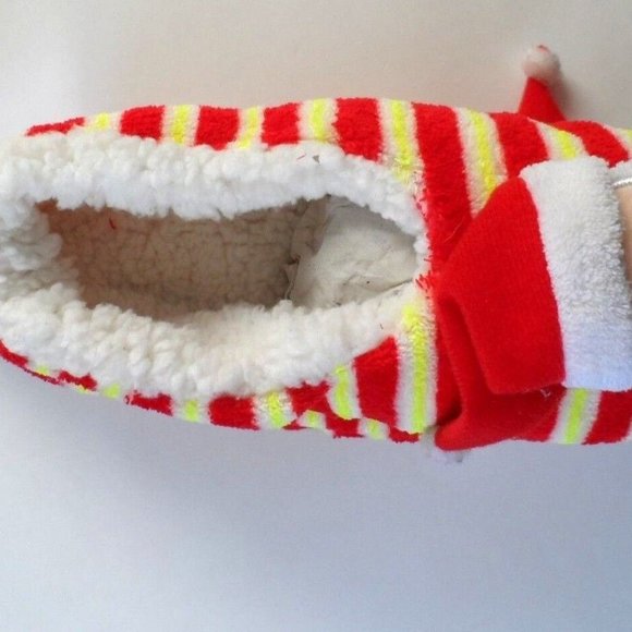 Great Christmas Sherpa Cozy Slippers Non Slip Bottom - Santa Size: L/XL 8-10 - Picture 3 of 9